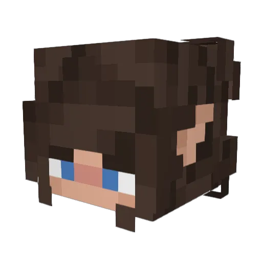 Camelovr Minecraft avatar head, 3D render