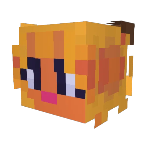 Camelyn Minecraft avatar head, 3D render
