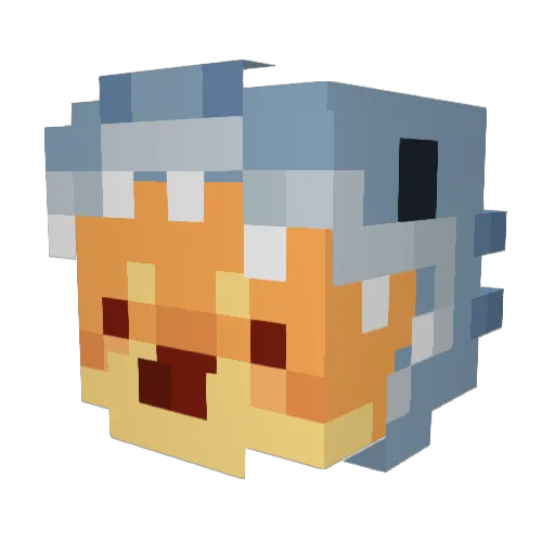 Cameo_Josh Minecraft avatar head, 3D render