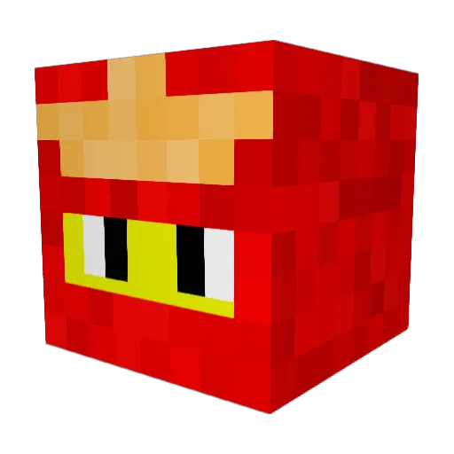 CameraGun Minecraft avatar head, 3D render