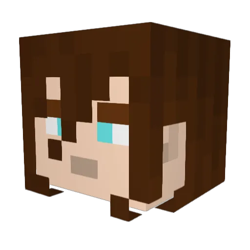 CameraManYT Minecraft avatar head, 3D render
