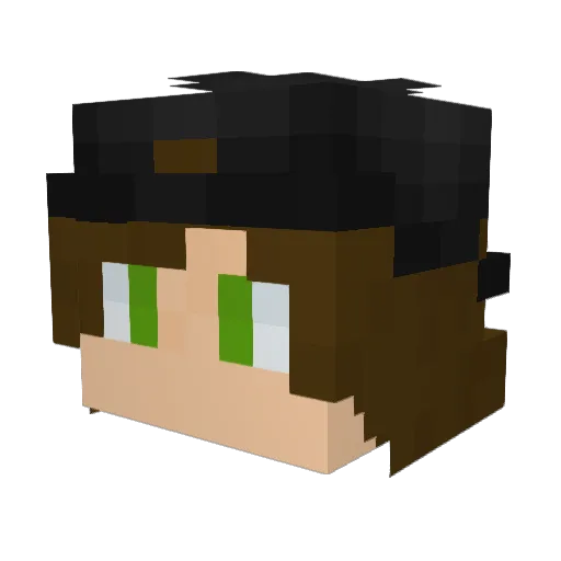 Camerao Minecraft avatar head, 3D render