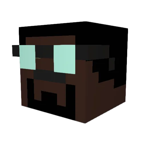 Cameraprive Minecraft avatar head, 3D render