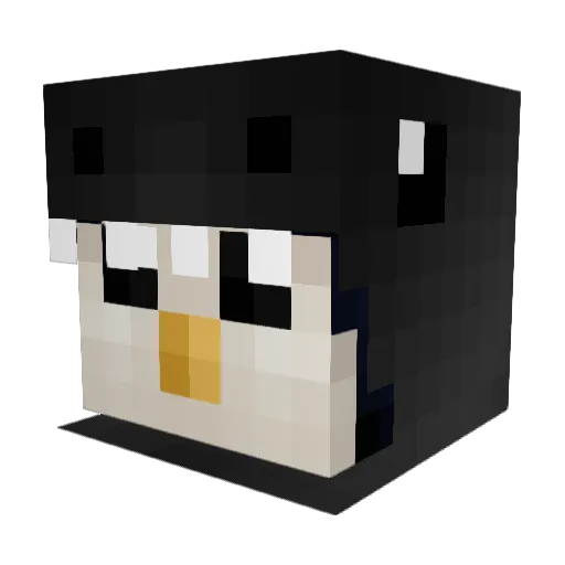 Cameritbadge Minecraft avatar head, 3D render