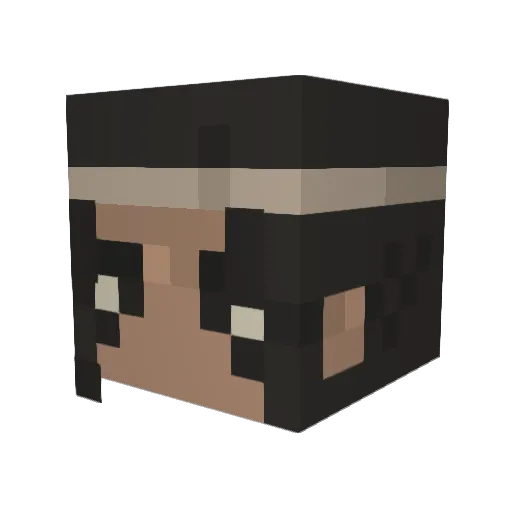 Cameroman06 Minecraft avatar head, 3D render