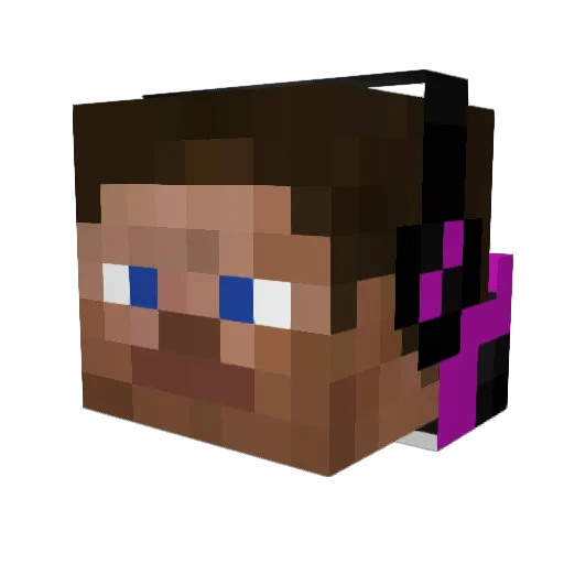 CameronHarris Minecraft avatar head, 3D render