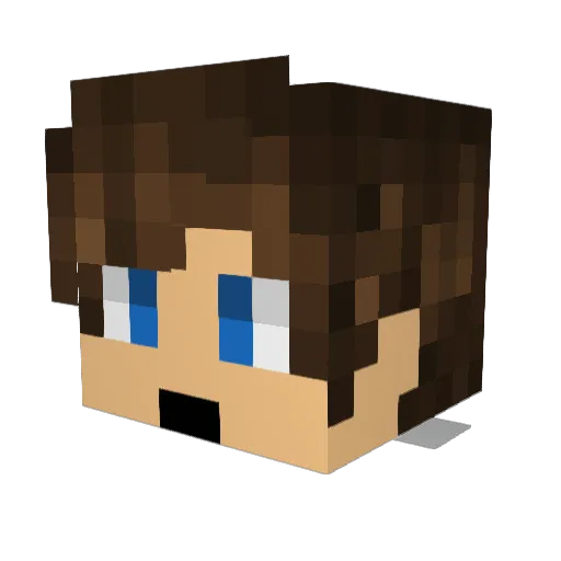 CameronWillz Minecraft avatar head, 3D render