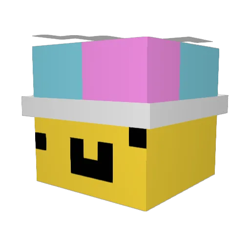 Cameroni_A Minecraft avatar head, 3D render