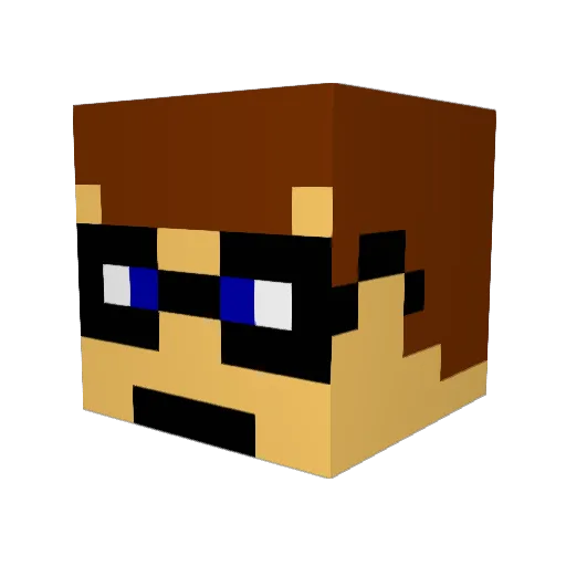 Camerontrotter10 Minecraft avatar head, 3D render