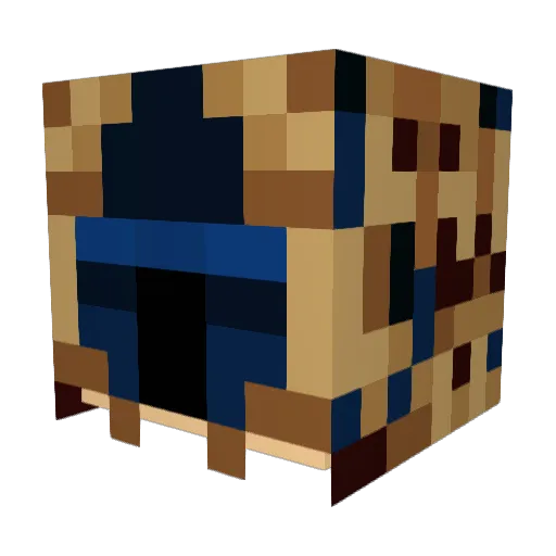 Cameroon Minecraft avatar head, 3D render