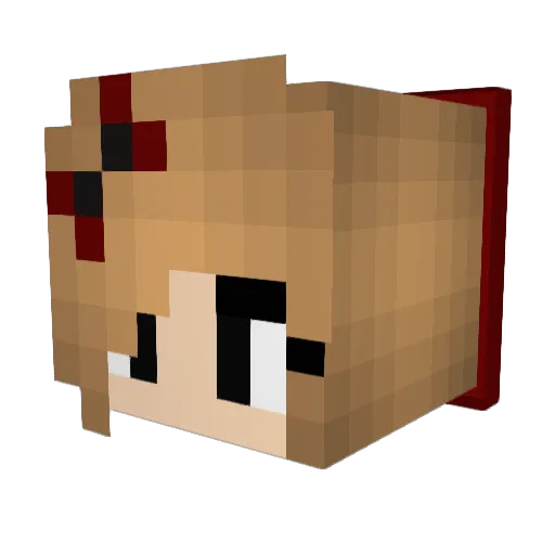Camfred1 Minecraft avatar head, 3D render