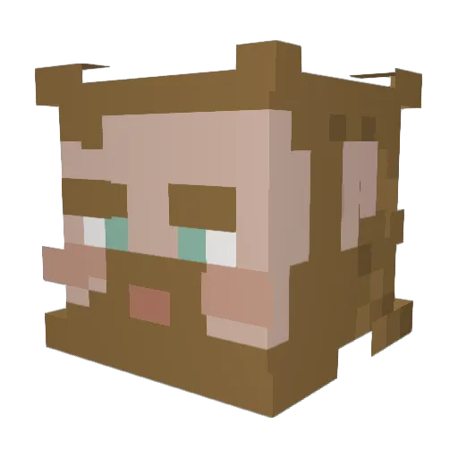 CamiButt Minecraft avatar head, 3D render