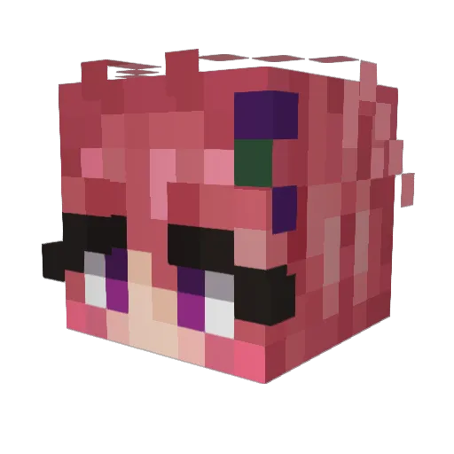 CamiChilia Minecraft avatar head, 3D render
