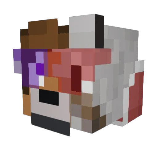 Camicina Minecraft avatar head, 3D render