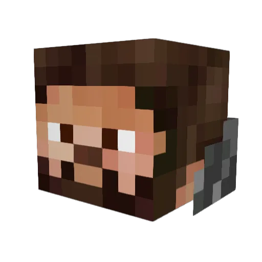 Camiel24 Minecraft avatar head, 3D render