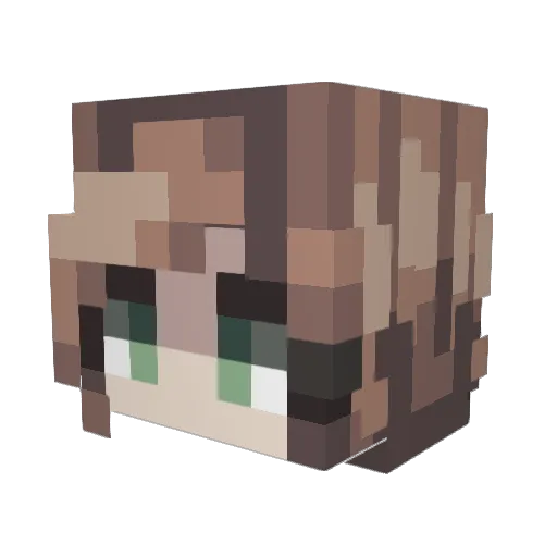 Camigwenn Minecraft avatar head, 3D render