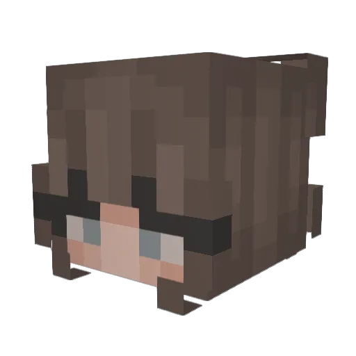 CamiiMoon Minecraft avatar head, 3D render