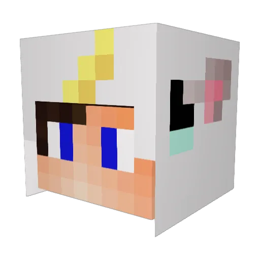 Camik_ Minecraft avatar head, 3D render