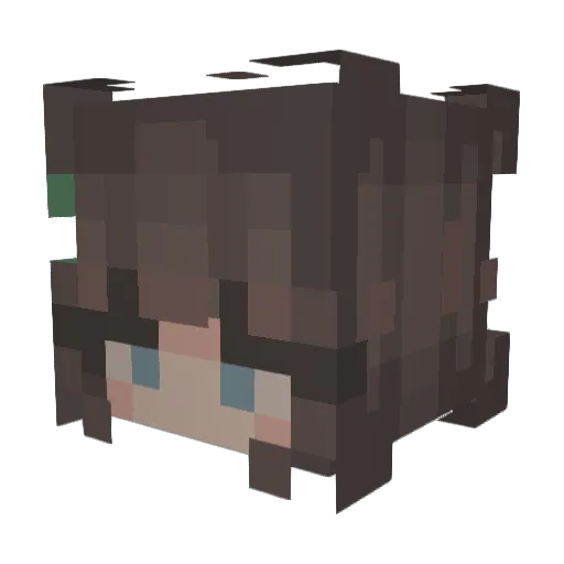 Camila_26 Minecraft avatar head, 3D render