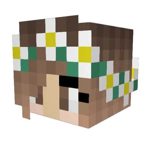 Camila__ Minecraft avatar head, 3D render