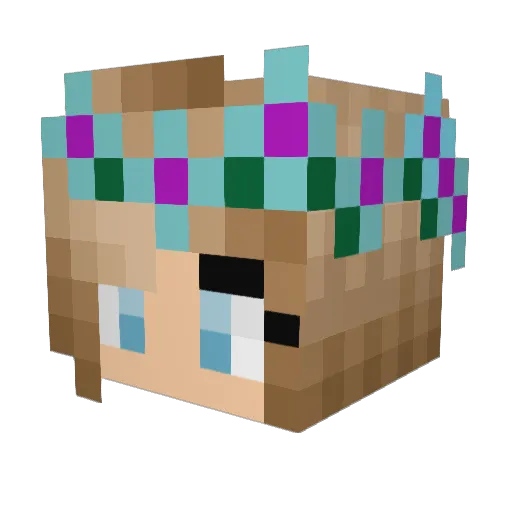 Camilla5th Minecraft avatar head, 3D render