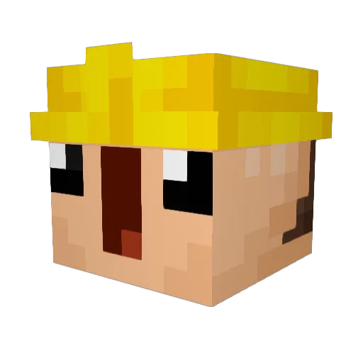 CamilleGFR Minecraft avatar head, 3D render
