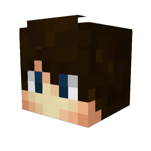 CamilleRosillon Minecraft avatar head, 3D render