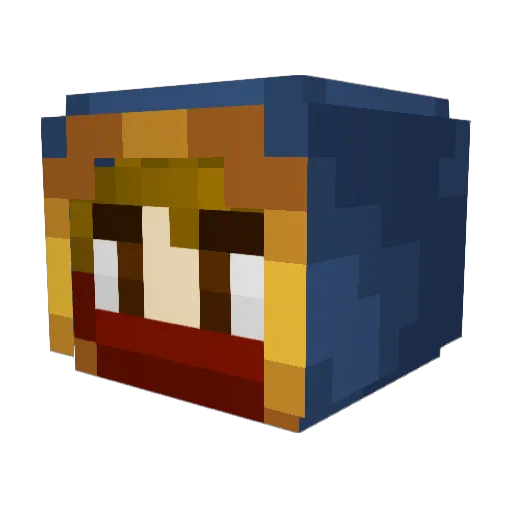 CamilleRuellan Minecraft avatar head, 3D render