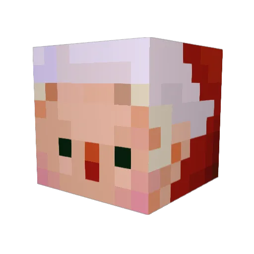 Camille_RTK Minecraft avatar head, 3D render