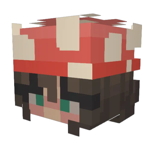 Camille_was_here Minecraft avatar head, 3D render