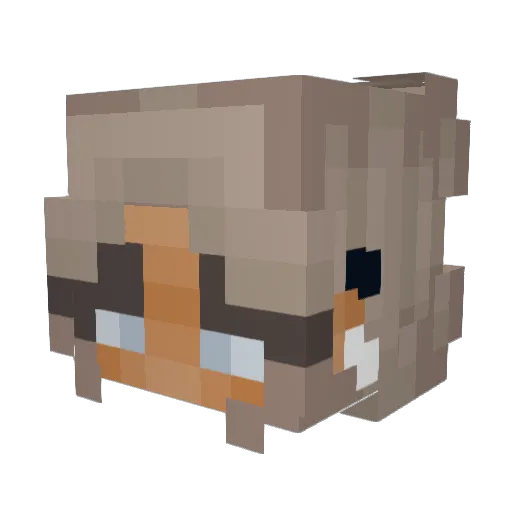 Camillevictoria Minecraft avatar head, 3D render