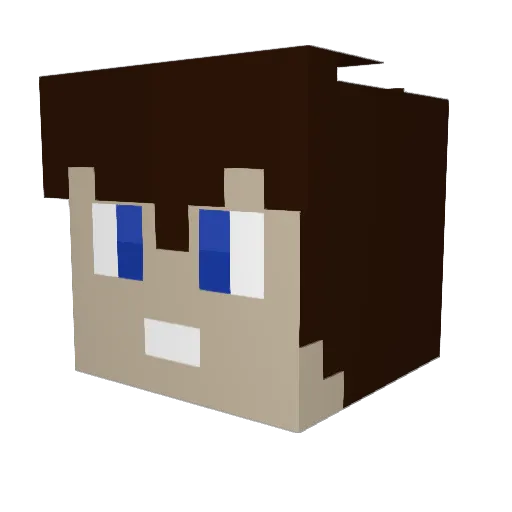 Camilo1111 Minecraft avatar head, 3D render