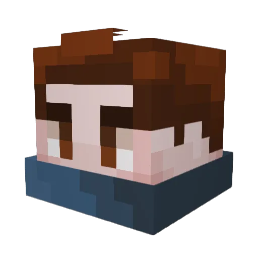 Camiloko Minecraft avatar head, 3D render