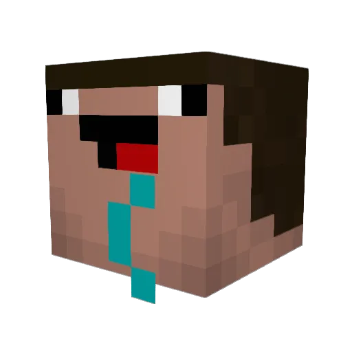 Camilosos Minecraft avatar head, 3D render