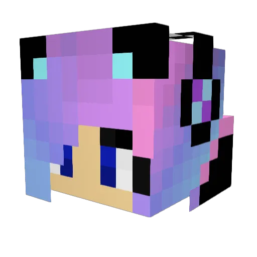 Camiloue Minecraft avatar head, 3D render
