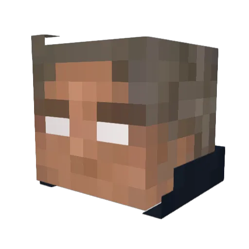 Camiuz Minecraft avatar head, 3D render