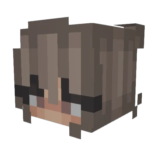 CammieCams Minecraft avatar head, 3D render