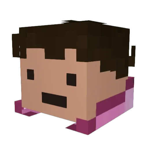 Cammo__ Minecraft avatar head, 3D render