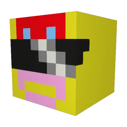 Cammy176 Minecraft avatar head, 3D render