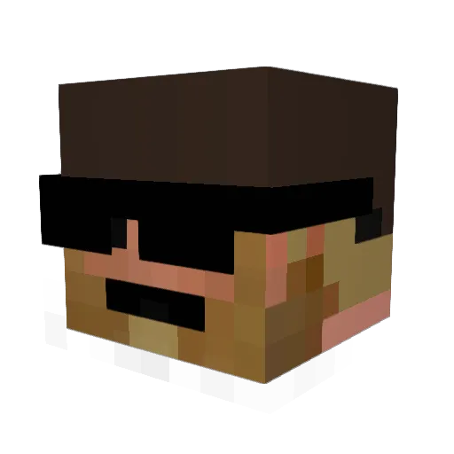 CammyBiz Minecraft avatar head, 3D render