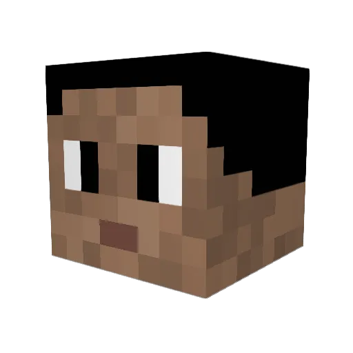 CammyEX Minecraft avatar head, 3D render