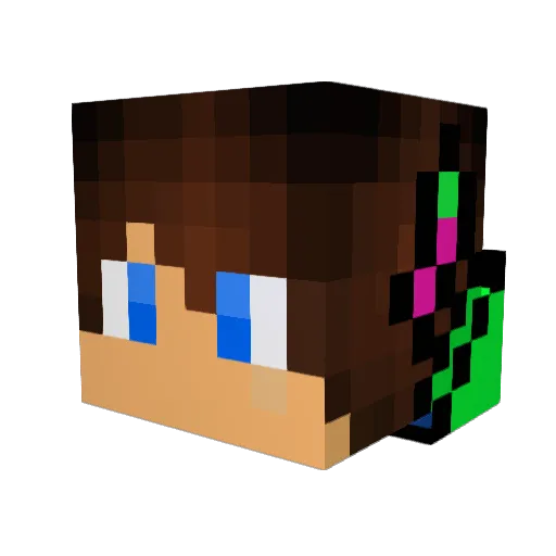 CamoBoy09 Minecraft avatar head, 3D render