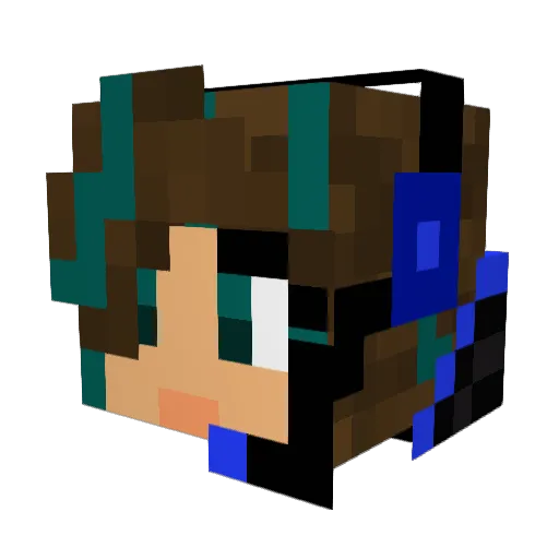 CamoGirl_YT Minecraft avatar head, 3D render