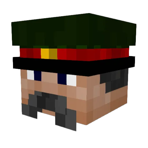 CamoPVP Minecraft avatar head, 3D render