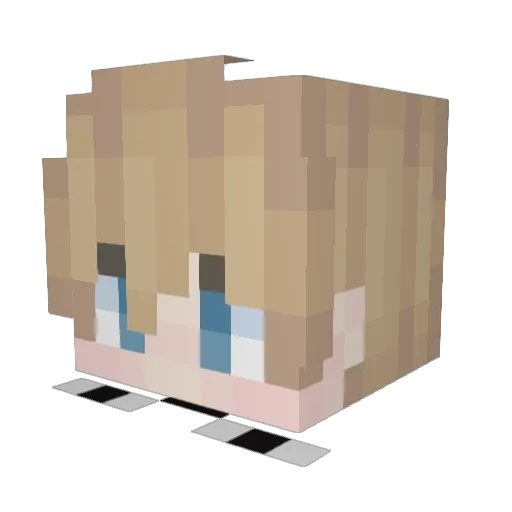 CamoPig Minecraft avatar head, 3D render