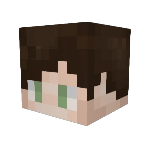 CamoWisp Minecraft avatar head, 3D render