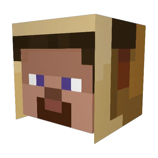 Camo_Obsidian Minecraft avatar head, 3D render
