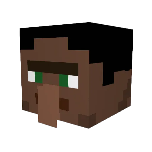Camomber Minecraft avatar head, 3D render