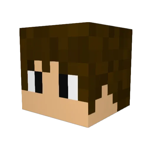 Camomillah Minecraft avatar head, 3D render