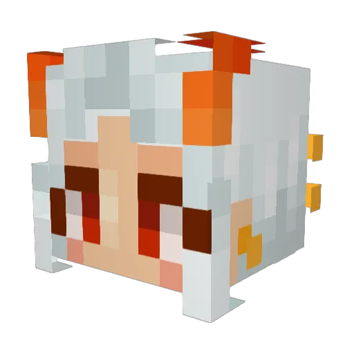 Camomille2602 Minecraft avatar head, 3D render
